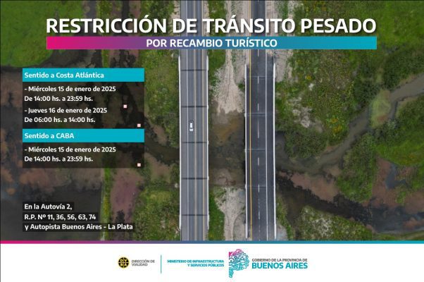 Restricción de tránsito por recambio turístico